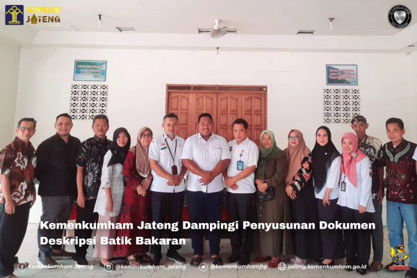 Kemenkumham Jateng Dampingi Penyusunan Dokumen Deskripsi Batik Bakaran