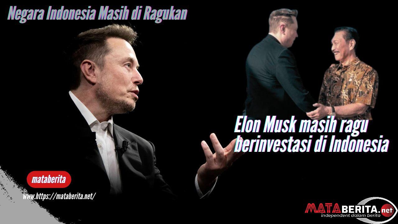 Elon Musk Masih Ragu Berinvestasi di Indonesia