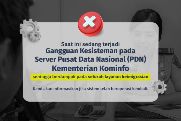 Server PDN Gangguan, UPT Imigrasi Tetap Layani Perlintasan dan Permohonan Paspor