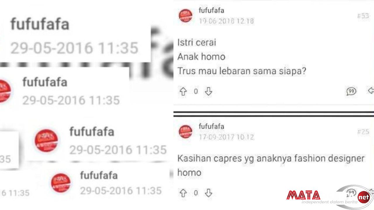 Akun Fufufafa Kuat Milik Gibran, Sebut Prabowo Pecatan Dapat Pensiun, Istri Cerai Anak Homo