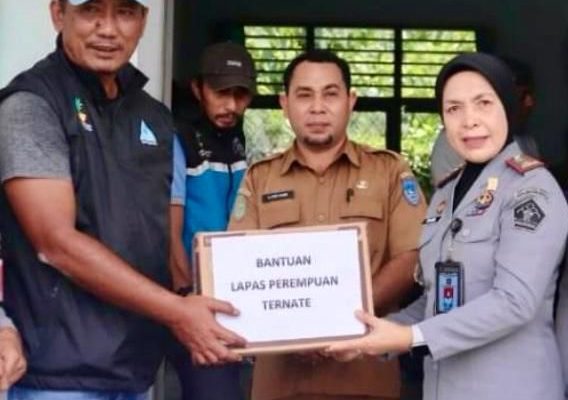 Bentuk Kepedulian Bencana Rua, Lapas Perempuan Ternate Kemenkumham Malut Salurkan Bantuan