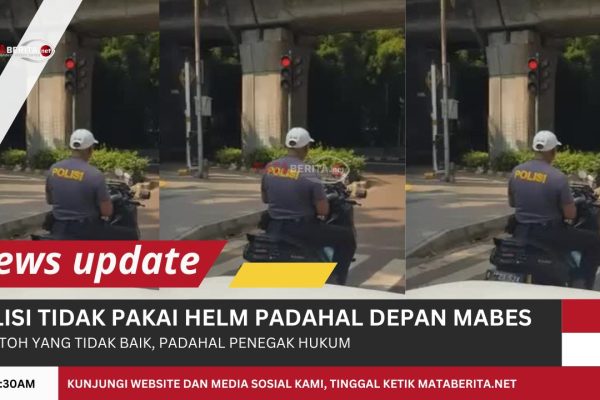 Video : Viral Polisi Tidak Pakai Helm Padahal Depan Mabes Polri