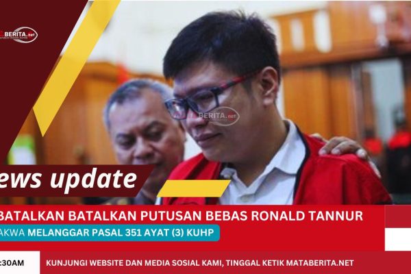 Hakim MA Batalkan Putusan Bebas Gregorius Ronald Tannur