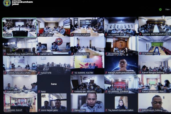 Kemenkumham Jabar bersama Ditjen PP Mulai Jajaki e-Pemetaan dan Persiapkan Data Dukung Anugerah Legislasi Daerah