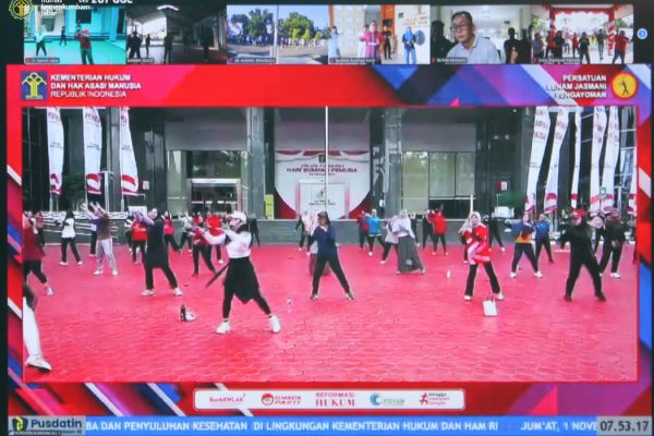 Kanwil Kemenkumham Jabar Senam Pagi Bersama, Jaga Kesehatan dan Kebugaran secara Optimal
