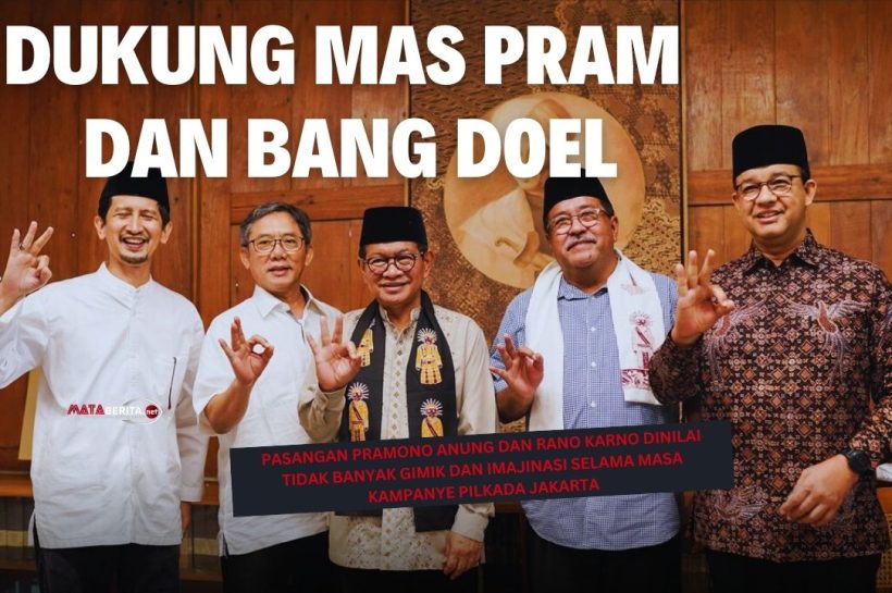 Kompak Foto Tiga Jari, Anies Fix Dukung Mas Pram dan Bang Doel