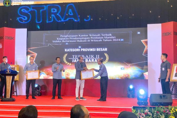 Kemenkumham Jabar Raih Terbaik II Program Indeks Reformasi Hukum Se-Indonesia