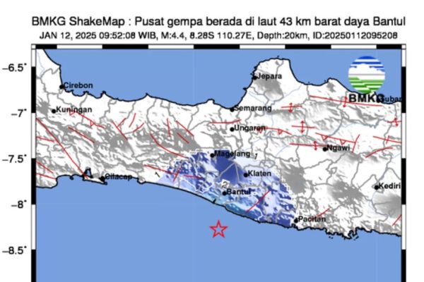 Bersamaan 4 Gempa Terjadi di Indonesia