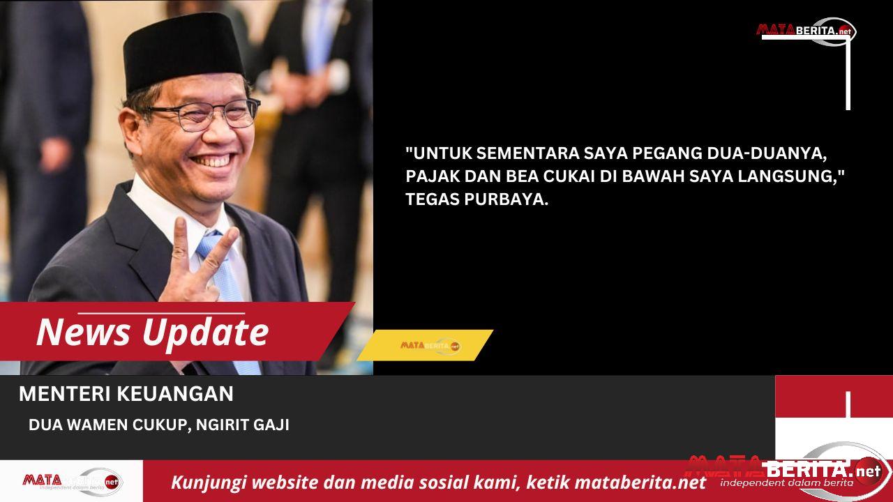 Anggito Abimanyu Tinggalkan Kemenkeu, Purbaya : Pajak dan Bea Cukai Saya Ambil Alih