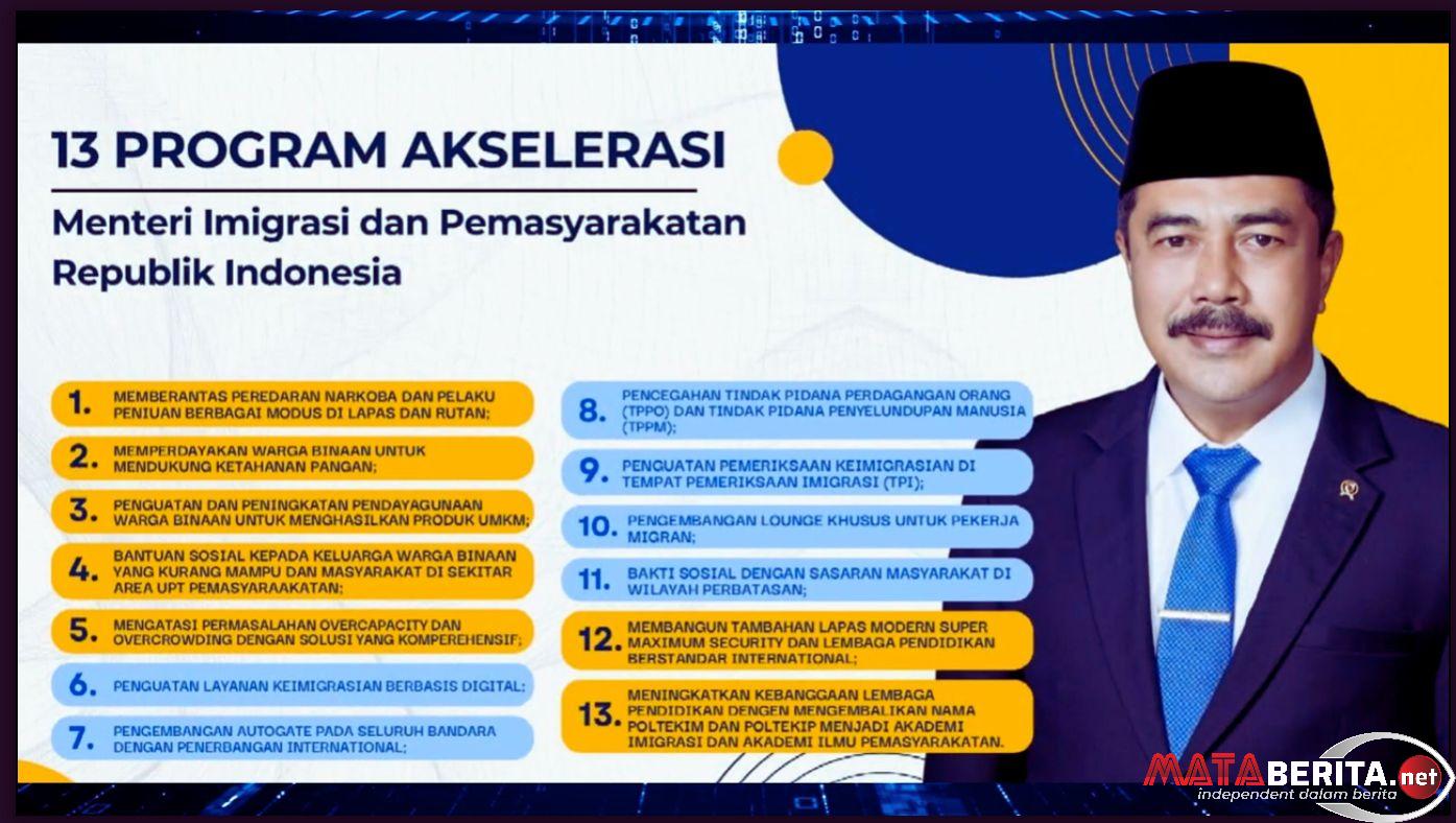 Dalam Setahun Perjalanan Kemenimipas Perkuat13 Program Akselerasi Menteri Imipas