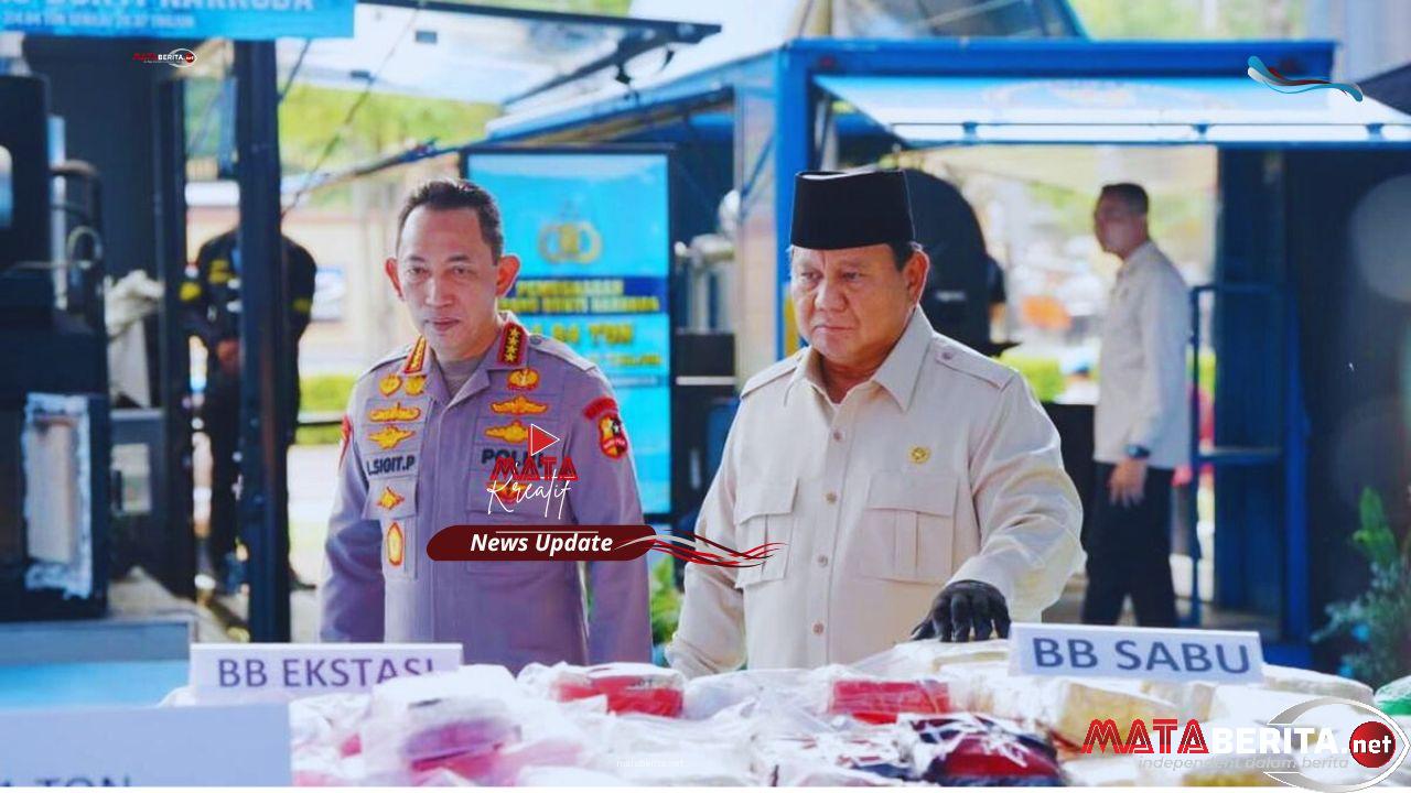Presiden Prabowo Turun Tangan Musnahkan Barang Bukti Narkoba