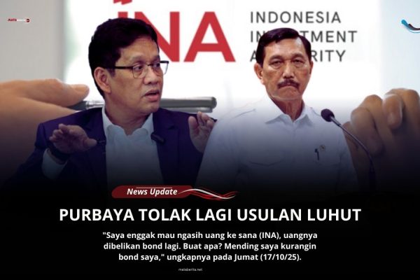 Purbaya Kembali Tolak Usulan Luhut Soal Penyuntikan Dana Rp50 Triliun ke INA