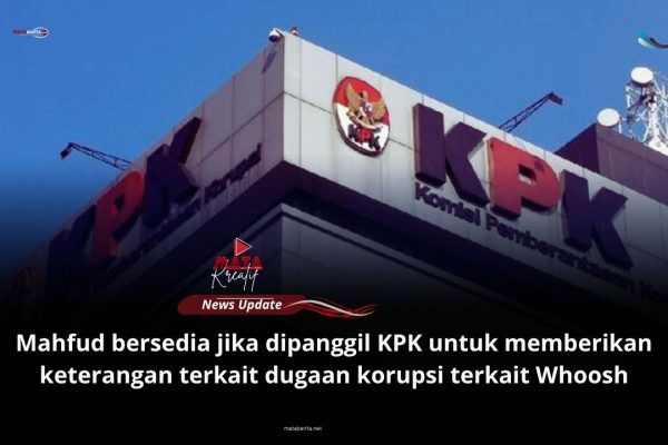 KPK Usut Kasus Dugaan Korupsi Proyek Kereta Cepat Alias Whoosh, Mahfud MD Siap Bersaksi