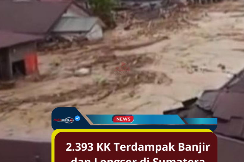 2.393 KK Terdampak Banjir dan Longsor di Sumatera Utara