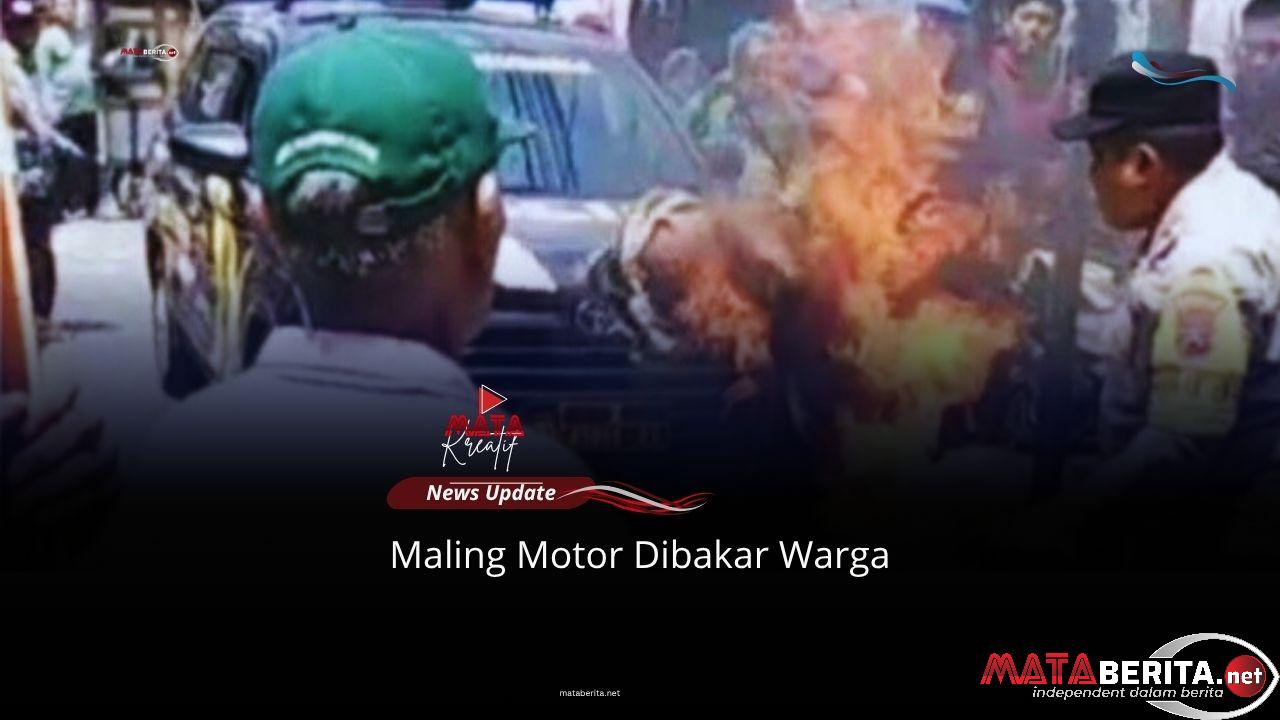Maling Motor Dibakar Warga